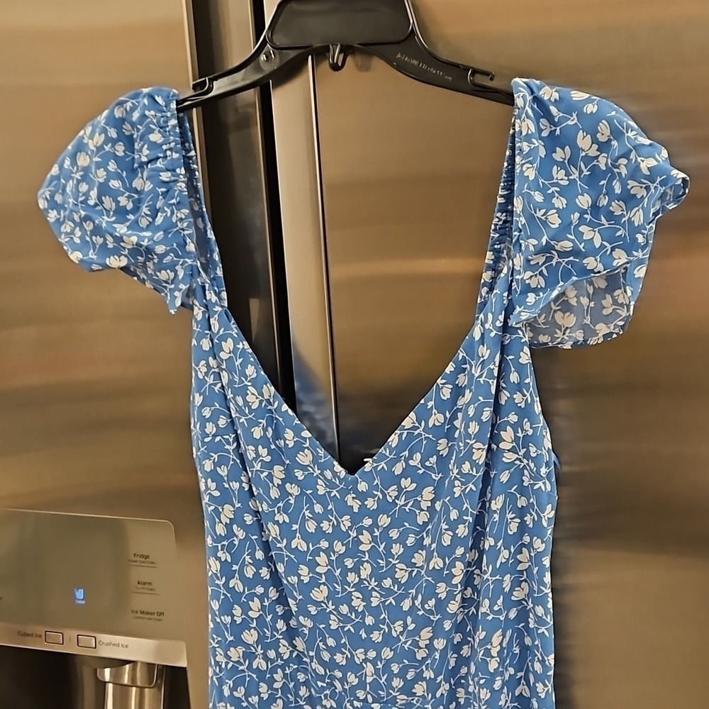 💕REFORMATION💕 Baxley Dress ~ Marie Blue Floral Print 10 NWT - Picture 9 of 14